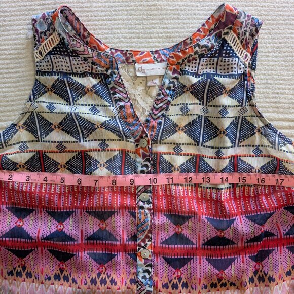 Patterned Flowy Tank, L - Picture 5 of 6